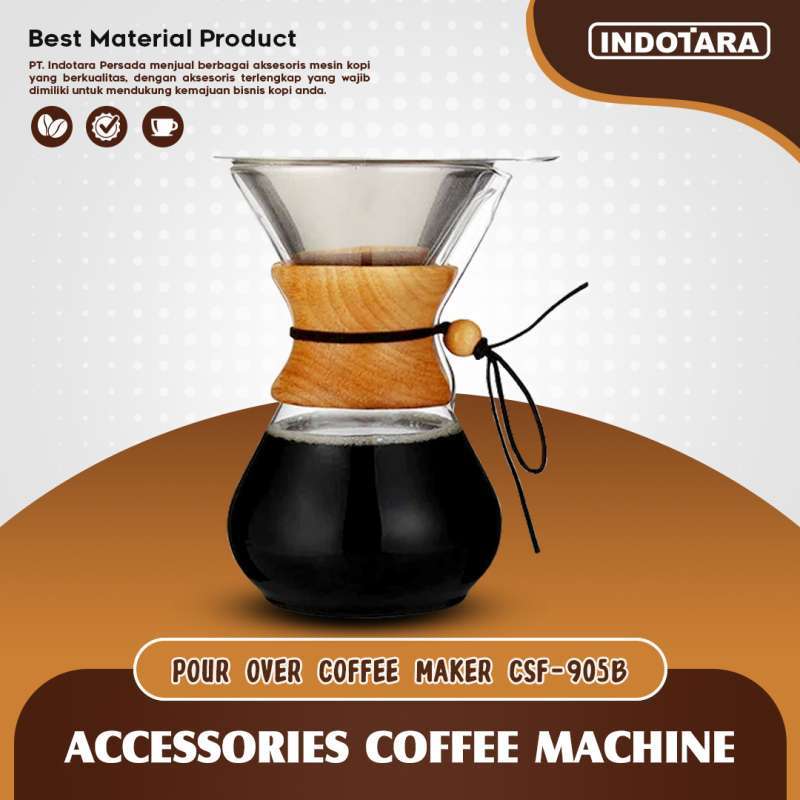 Jual Server V60 Glass Pour Over Coffee Maker Csf905b Di Seller