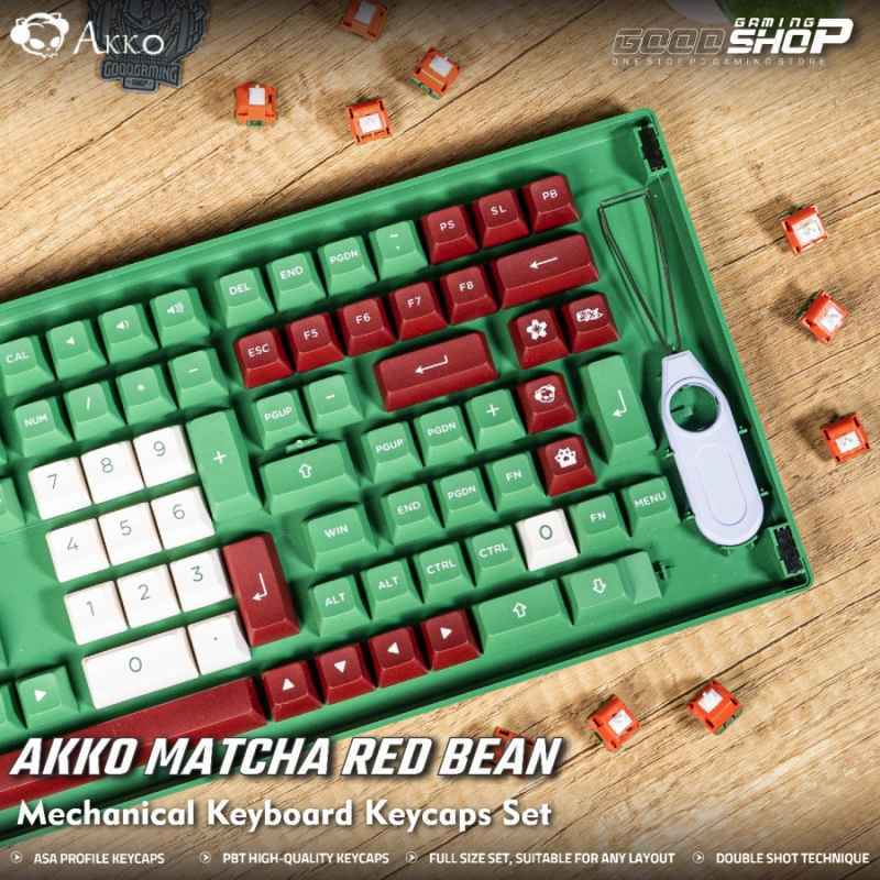 Jual Akko Matcha Red Bean Pbt Double Shot Asa 158 Keycaps Di