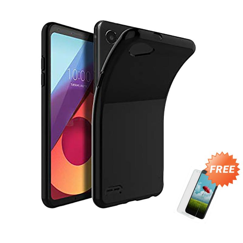 Jual Oem Slim Soft Casing For Lg Q6 Or Q6 Plus Hitam Solid Free Tempered Glass Murah Mei 2021 Blibli
