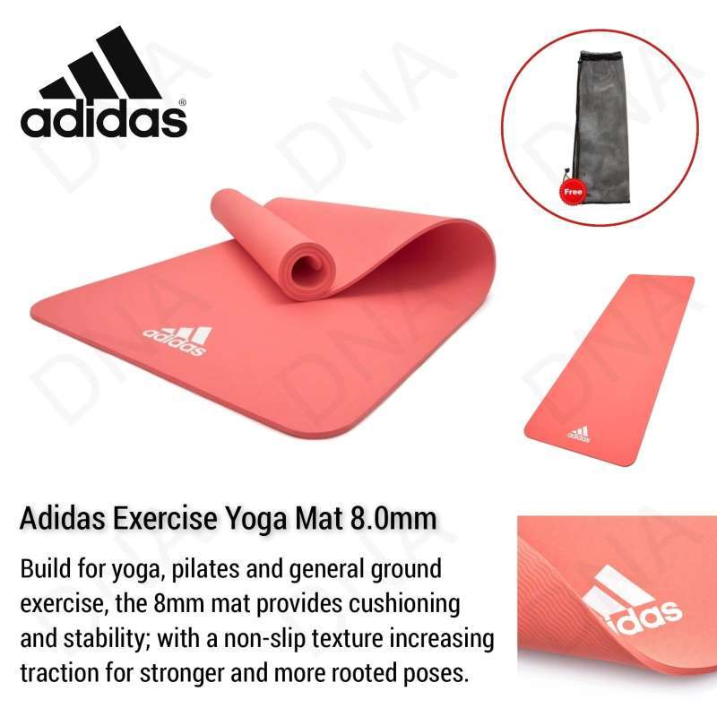 Promo Matras Yoga 8mm Yoga Mat 8mm Glow Pink Adidas ORIGINAL