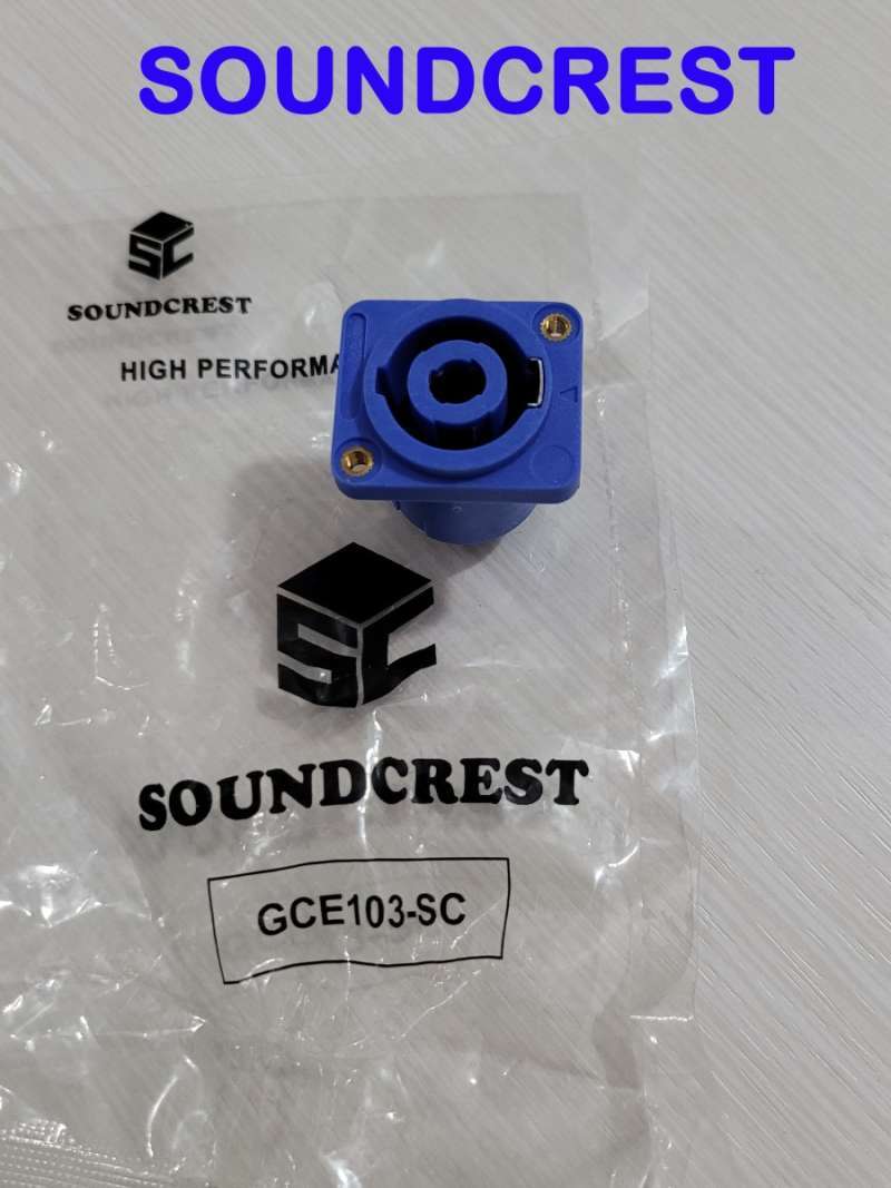 Socket spikon SOUNDCREST GCE 103 SC biru original Spicon Speakon