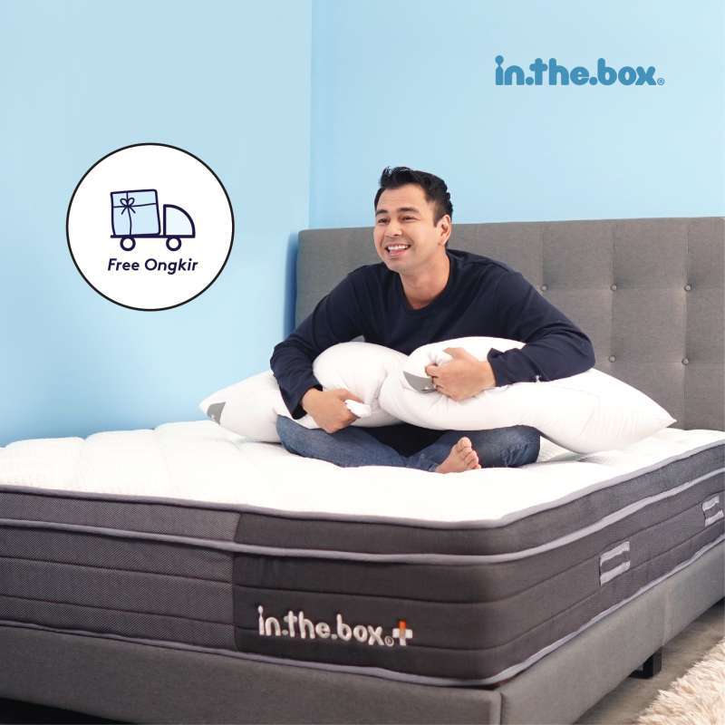 Promo Kasur Spring Bed In The Box Plus plush Top Free Bantal