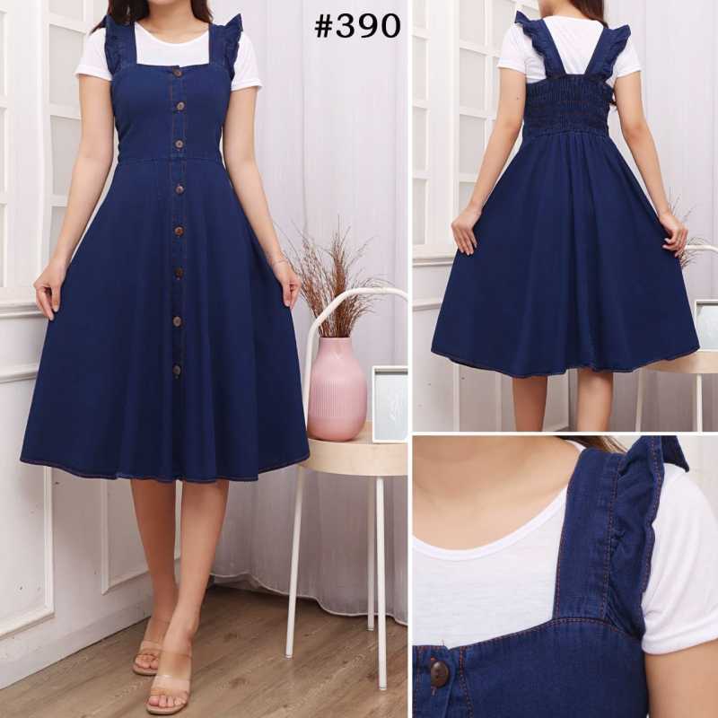 Dress shop denim wanita