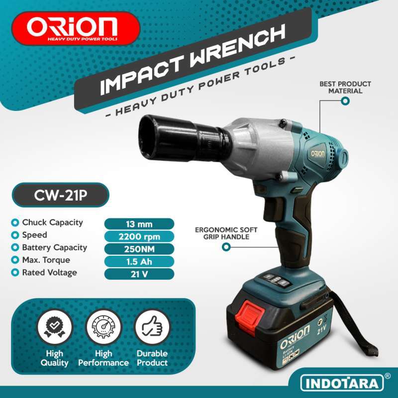 CORDLESS IMPACT WRENCH Mesin Impact Pembuka Baut Orion CW21P