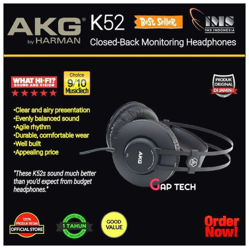 Jual Jual Akg K52 - K 52 -- K72 - K 72 -- K92 - K 92 Monitoring Headphones  - Akg K52 - Multicolor di Seller Subur Abadi - Kota Jakarta Pusat, DKI  Jakarta | Blibli