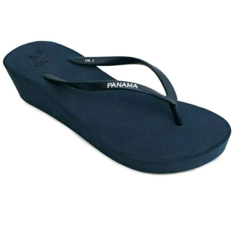 Jual Sandal Panama Wanita Sandal Jepit Panama Chloe Wedges Navy di