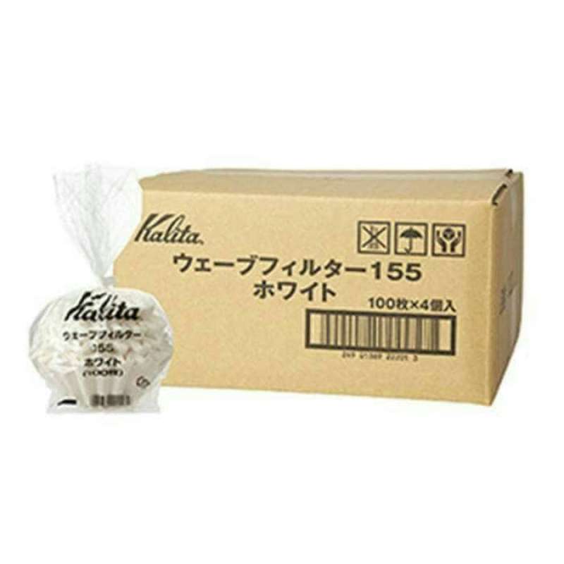 新しい到着 Kalita カリタ ウェーブフィルター 155 ホワイト 100枚入 KWF-155 100P #22213