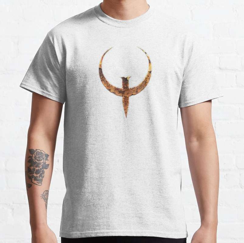 Promo Kaos QUAKE rusty Q logo T-Shirt 