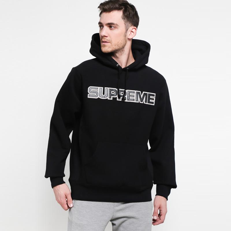 Supreme Perforated Leather Jaket Hoodie Pria