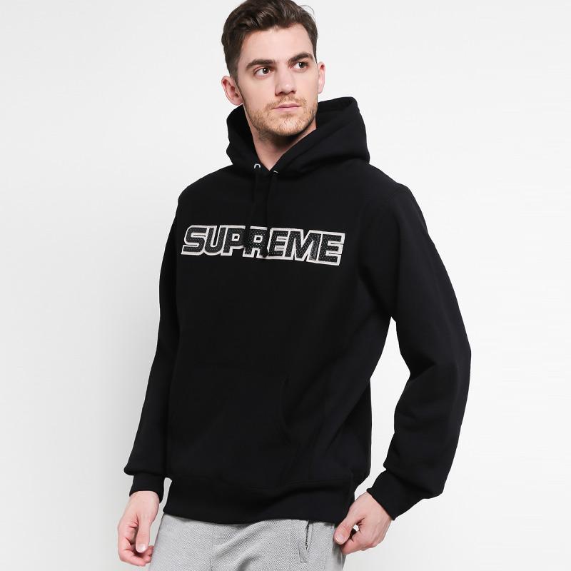 Supreme perforated leather hooded sweatshirt shop