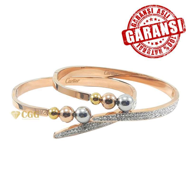 Jual Gelang Cartier Titanium Emas Wanita Cartier Asli Rose Gold di Seller  CentralGrosirGemstone - Kota Jakarta Timur, DKI Jakarta | Blibli