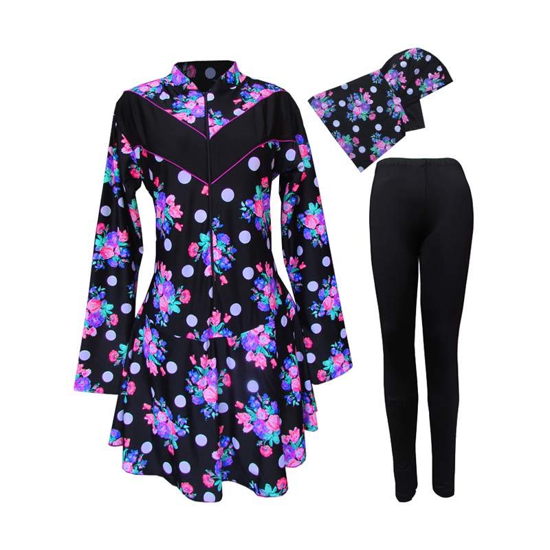 Jual Rainy Collections Motif Bunga Polkadot Baju Renang Muslim
