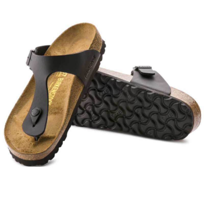 Promo Sandal Birkenstock Gizeh Birko Flor Unisex Original Black