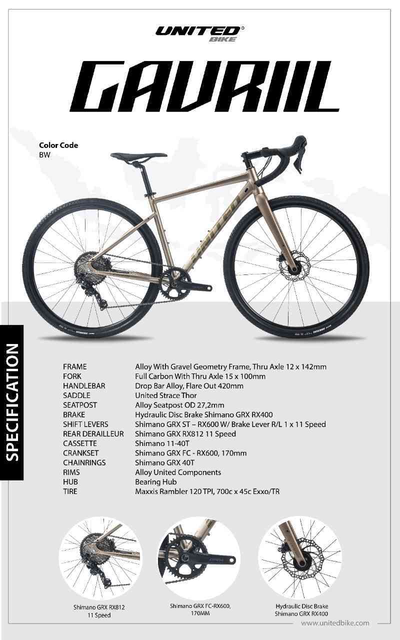 Jual Sepeda Roadbike Sepeda Balap Gravel Gavrill United Shimano