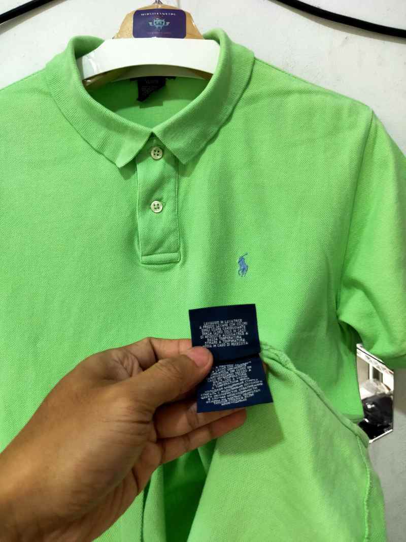 Promo Kaos Polo Ralph Lauren Hijau Stabillo Small Logo Silver ...