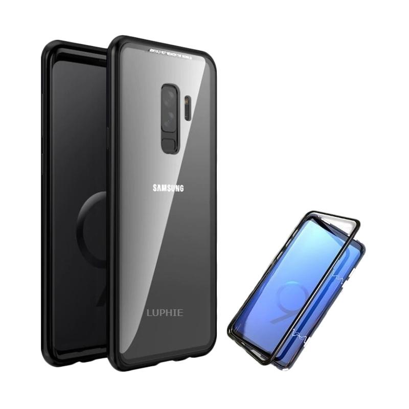 Luphie Magnetic Bumper Back Cover Glass Casing for Samsung Galaxy S9 Plus  G965