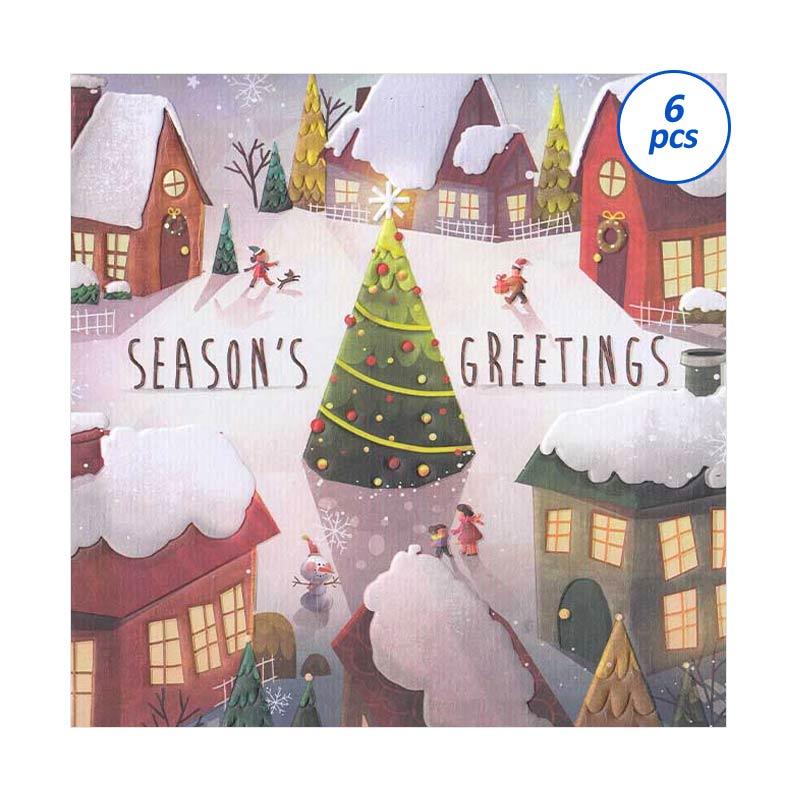 Jual Capricorn Design Knx 065 Kartu Ucapan Natal Christmas Card 6 Pcs Online Januari 2021 Blibli