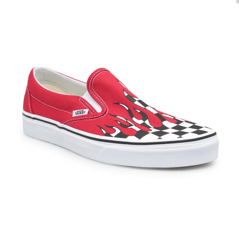 Vans UA Classic Checker Flame Slip On 