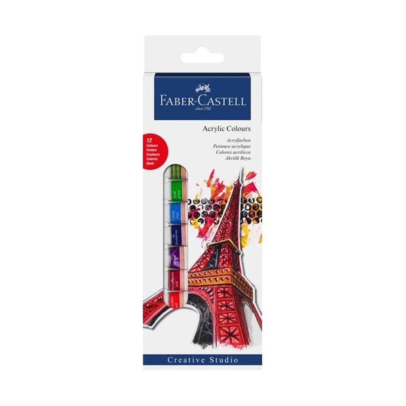 Jual Faber Castell Starter Acrylic Colors Set Peralatan Menggambar 12 Ml 12 Warna Murah September 2020 Blibli Com