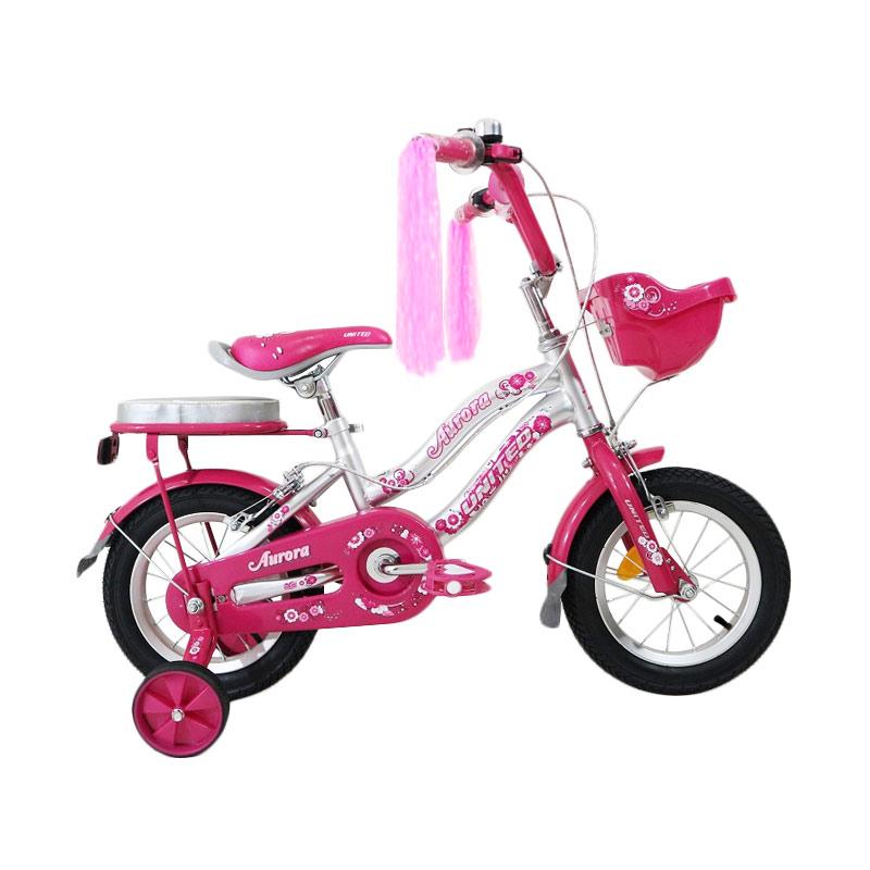 Jual United Aurora Sepeda Anak Silver Pink 12 Inch Online