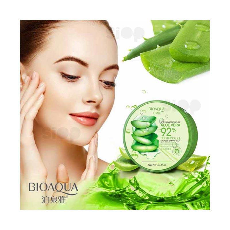 Jual Bioaqua Aloe Vera 92 Soothing Moisturizing Gel 220 G Aloe Vera Mask Online November 2020 Blibli Com