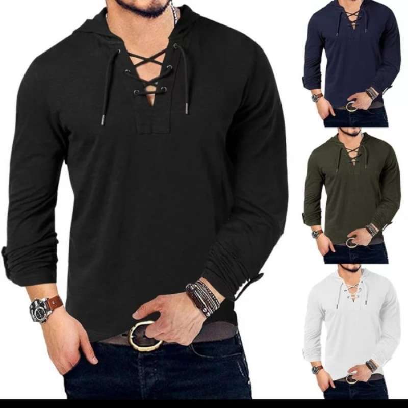 Jual SPECIAL FASHION LOOSE HOODED SHIRT 