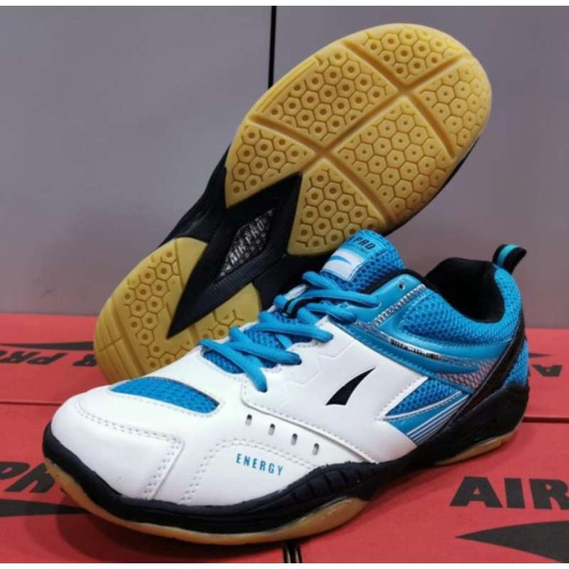 Jual Sepatu Badminton Air Pro Energy - White, Blue - 42 di Seller Anggi  Fashion - Kota Bekasi, Jawa Barat | Blibli