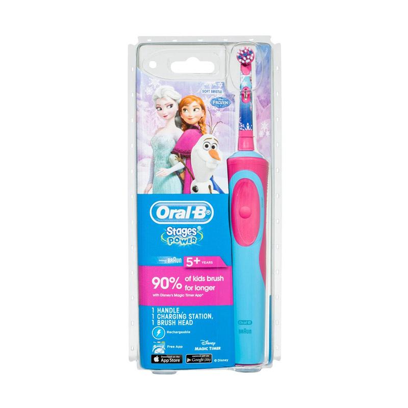 Jual Fs Oral B Stages Rechargeable Electric Toothbrush With Frozen Characters Extra Soft Online November 2020 Blibli Com