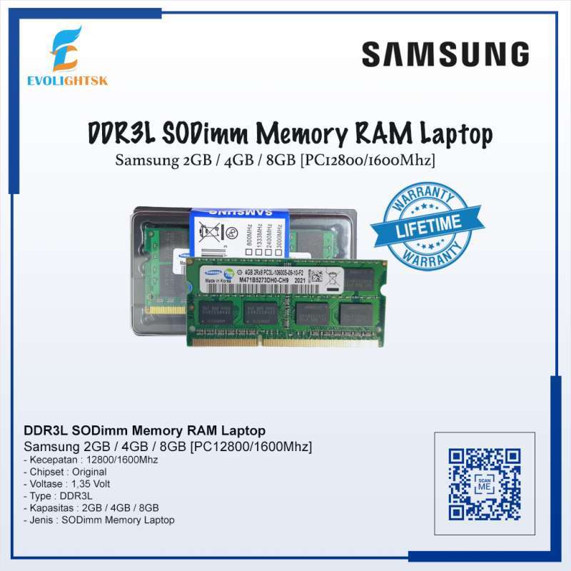 RAM SAMSUNG SODIMM DDR3L PC 12800 1600MHz RAM Laptop Volt