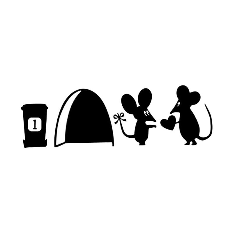 Jual Bluelans Cute Mouse Couple Love Heart Sticker Vinyl