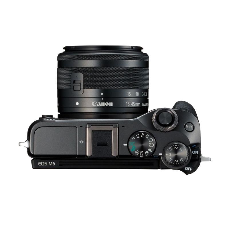 canon eos m6 kit 15 45mm kamera mirrorless black