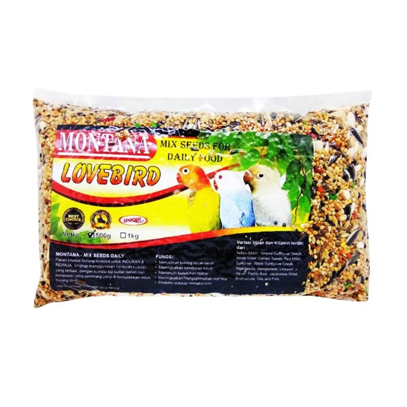 Jual Montana Mix Seeds Daily Pakan Harian Burung Lovebird 500 G