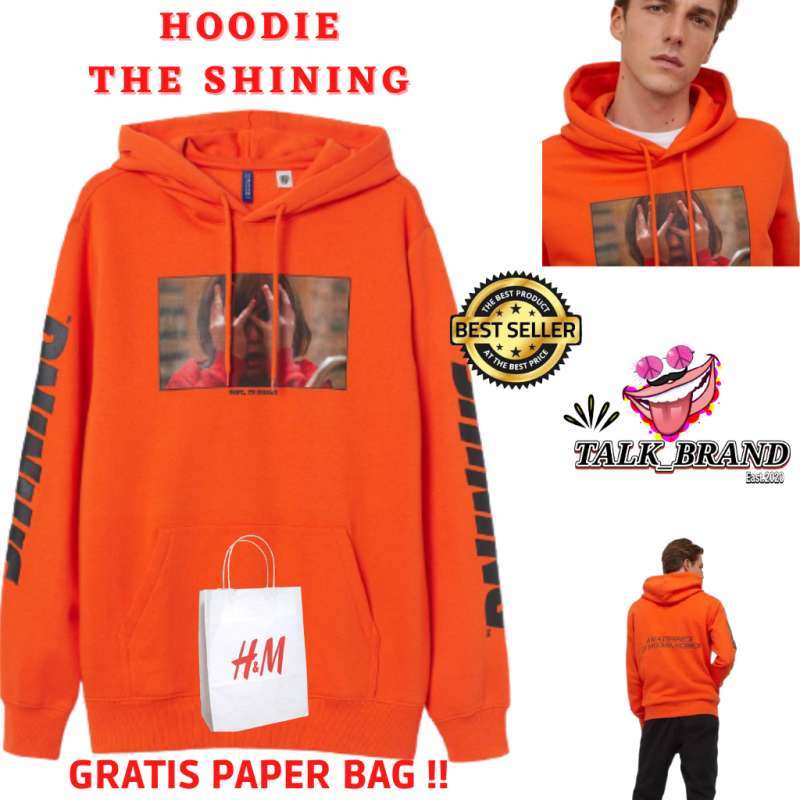 Hoodie h m The shining orange Free paper bag hnm full tag