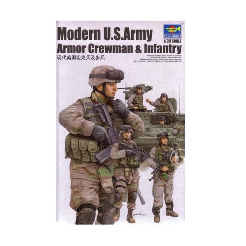 Jual Trumpeter 00424 Modern U S Army Armor Crewman Infantry Model Kit 1 35 Online September 2020 Blibli Com