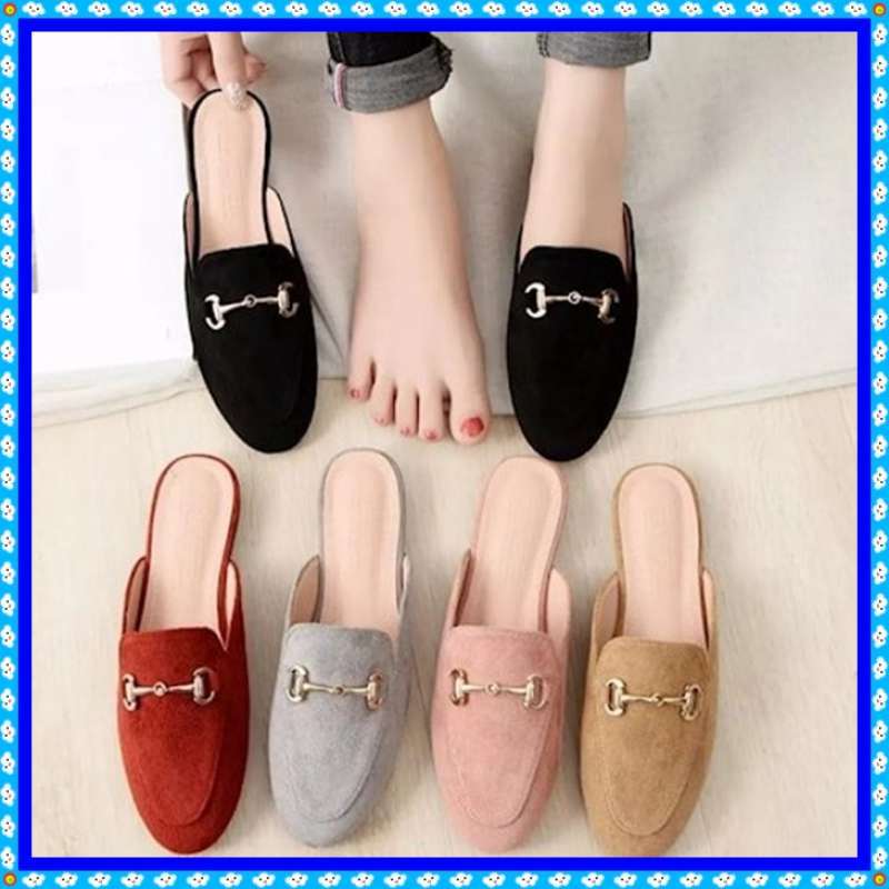 Jual Sandal Flatshoes SELOP NHA BG 880 sepatu slip on wanita