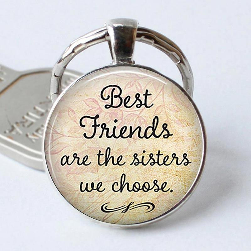 Jual Bluelans Fashion Jewelry Best Friends Key Chain Glass Pendant