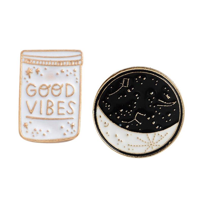 Jual Bluelans Brooch Pin Good Vibes 