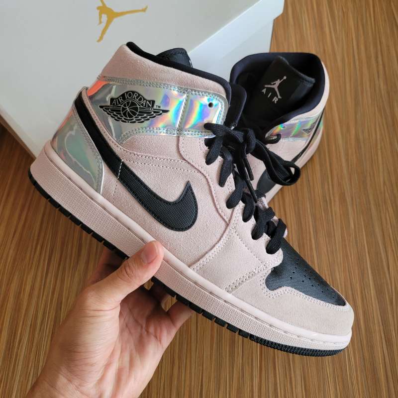 Promo Air Jordan 1 Mid Dirty Powder Iridescent (w) || Dusty