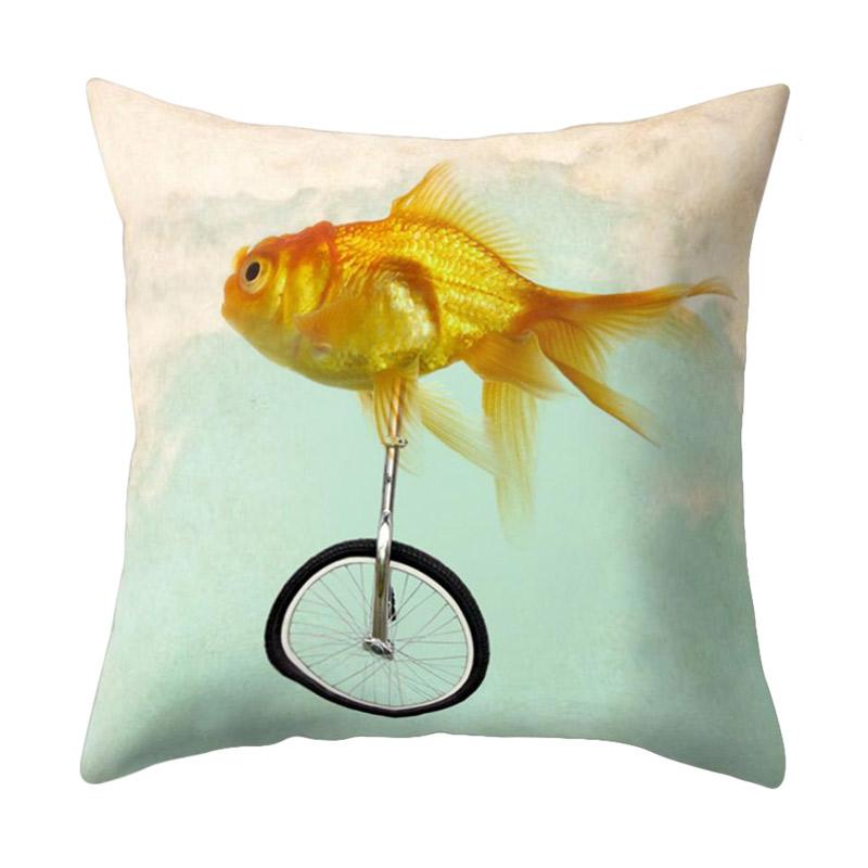 Jual Bluelans 5 Goldfish Throw Home Decorative Cushion Cover Peach