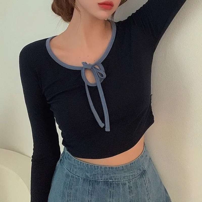 Jual MANJALIRA KOREAN LONG SLEEVE CROP 