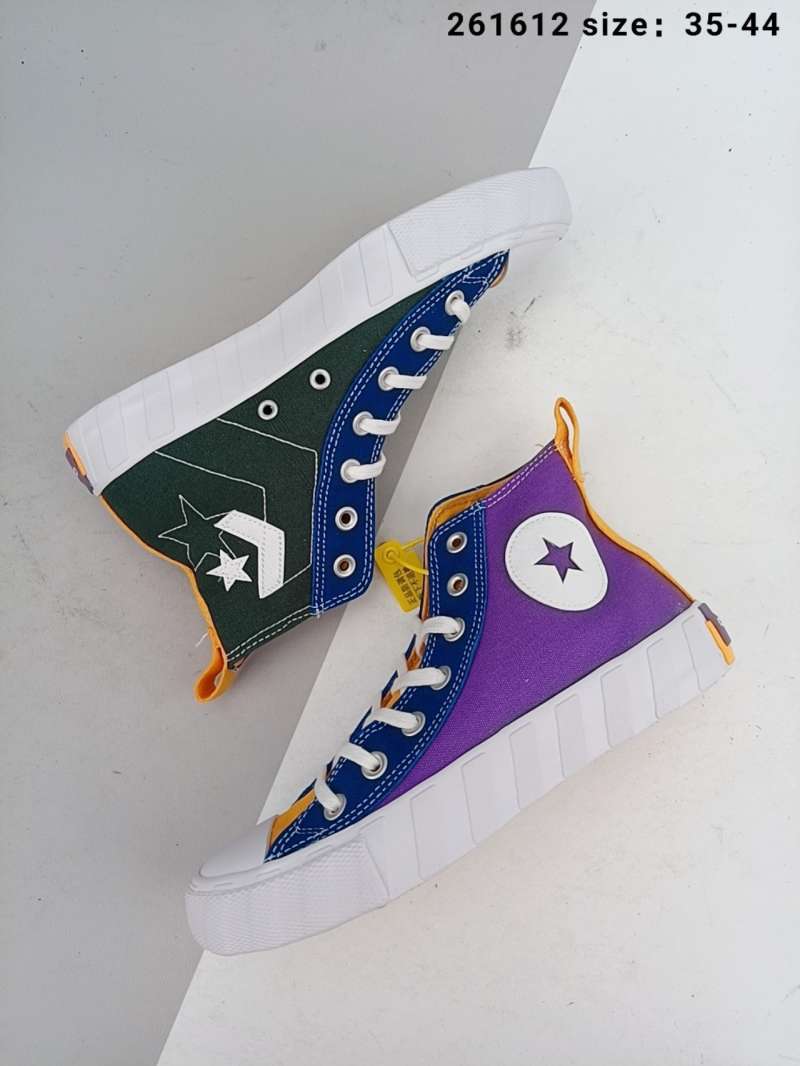 purple yellow converse