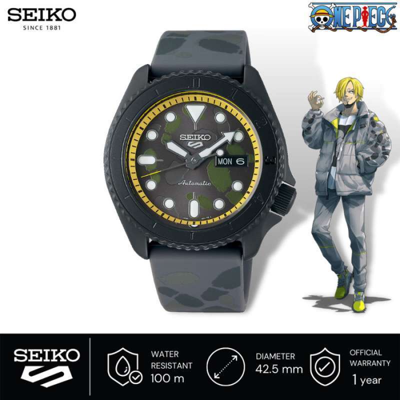 Jam Tangan Pria Seiko 5 Sports x One Piece Sanji Limited Edition Automatic SRPH69K1 Original