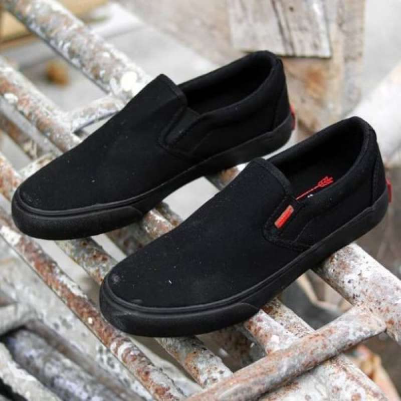 black sneakers canvas