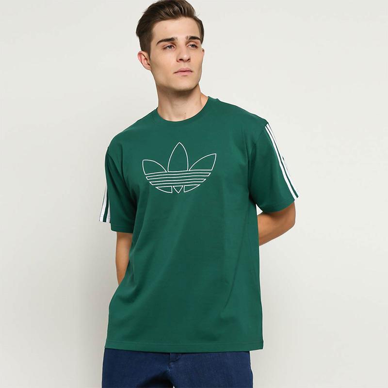 Jual adidas Originals Men Outline Trefoil T Shirts EJ7118 M