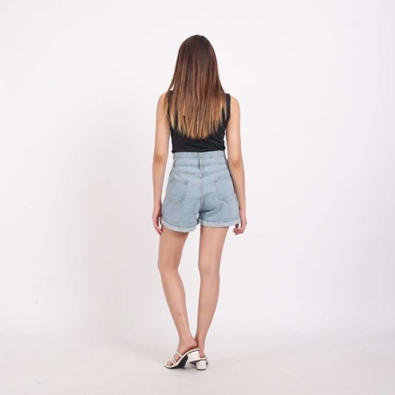 Wanita Jeans Highwaist Hot Pants 