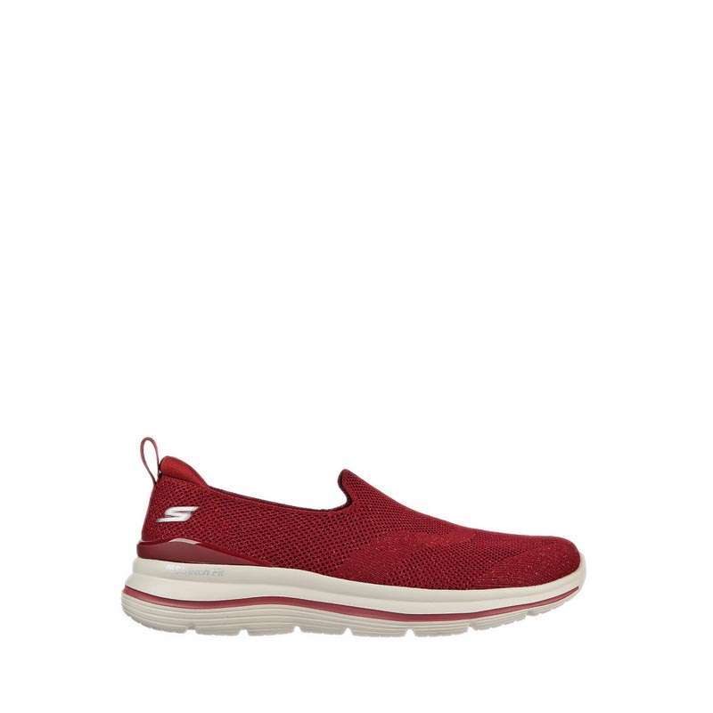red walking sneakers