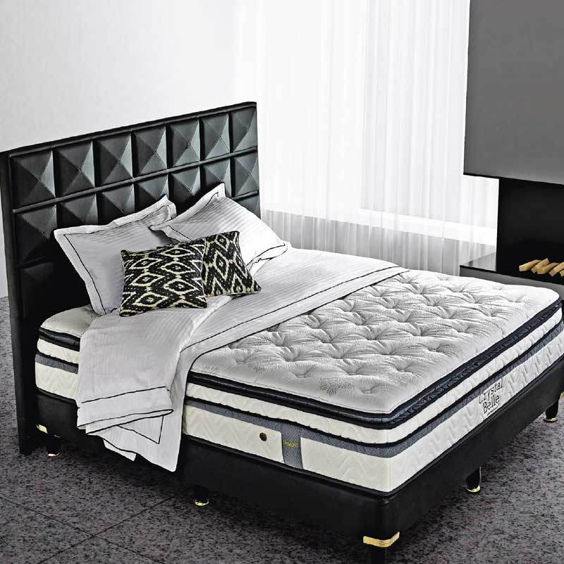 Jual Simmons Crystal Belle Set Springbed [Full Set/ Divan + Kasur +  Sandaran] Murah Januari 2020 | Blibli.com