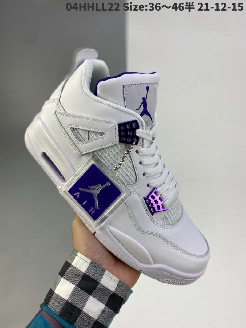 aj4 white purple