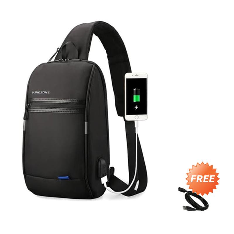 Jual Kingsons Anti Maling Travel Sling Bag Cross Tas Selempang Pria [3174W]  di Seller Rosalia Indah Store - Lembang, Kab. Bandung Barat | Blibli