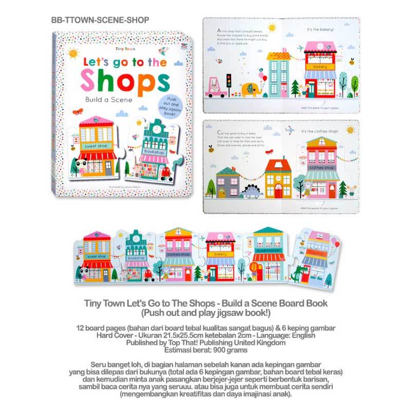 Jual Imagine That Publishing Ltd Tiny Town Let S Go To The Shops Build A Scene Board Book Push Out And Play Jigsaw Book Buku Anak Online Desember 2020 Blibli